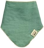ポンチョベビー Poncho Baby バンダナ ビブ スタイ リバーシブル ムスリンコットン100% エメラルド/ベージュ