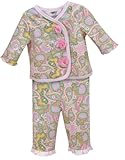 Stephan Baby Diaper Cover and Jacket Set with Pink Organza Rosettes, Pretty In Paisley by Stephan Ba