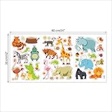 Jungle Adventure Animals Wall Stickers for Kids Rooms Safari Nursery Rooms Baby Home Decor Poster Mo