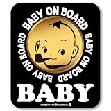 【マグネット】カフェ☆BABY IN CAR ベビーインカー マグネットステッカー 赤ちゃんが乗ってます ベビーinカー（ブラック）