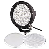 【Lightronic】28連 直径7インチ 狭角 140W LED作業灯 オフロード サーチライト 車外灯 ワークライト 集魚灯 高輝度 投光器 車・船・機械 汎用 DC9-32V対応 IP67防水