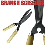 垣根や太い枝の剪定に★達人おすすめ★木製グリップ9インチ園芸ハサミ