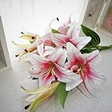 BIOアーティフィシャルフラワー　オリエンタルユリ　2本セット　クオリティパーツ　母の日　父の日　ホワイトデー　記念日　お部屋にアレンジ　 (オリエンタルピンク)