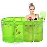 インフレータブルバスタブ折りたたみ式プラスチックシンプルなステンレススチールブラケット大人の子供親子のバスルームサウナ風呂風呂風呂風呂風呂 ( カラー から゜ : 緑 )