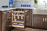 Rev-A-Shelf - 448UT-BCSC-5C - 5 in. Pull-Out Wood Base Cabinet Utensil Organizer with 3 Bins and Sof