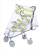 Rush.C ベビー＆マタニティ 育児 ベビーカー 雨具 レインカバー 透明 メッシュ 【Rush.Cオリジナルハンカチセット】 848