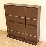 薄型ディスプレイ書棚　90cm幅　WUB-90 (ブラウン)