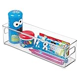 mDesign Baby NurseryストレージオーガナイザーBin for Baby Toys, bath toys – 4 " x 4インチ、クリア