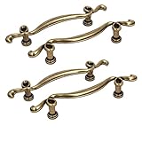 uxcell プルハンドル 金属材質 134mm長さ 85mmホール距離 レトロスタイル 4個入り