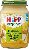 Hipp Organic Fruit Layer Mango & Banana Topped with Yogurt 7mth+ (160g) ヒップ有機フルーツの層のマンゴーとバナナをヨーグルト7M