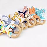 Mamimami Home おしゃぶり はがため 安全素材 うさぎの耳　70MM リンク DIY おしゃぶりのチェーン 授乳看護 ネックレス おしゃれ歯固め 出産祝い 新生児贈り物 6個/ゼント [F