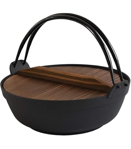 Amazon | 南部鉄器 いろり鍋 9寸 囲炉裏鍋 内径270mm 南部鉄 ツル付き