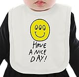 Have A Nice Day Smiley ネクタイを有する有機ビブ Medium