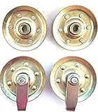 4 Heavy Duty 3インチSheaveプーリwith 3 / 8インチボア。定格荷重200ポンド。Complete交換キットwith 2クレビスフォークヨークストラップ、2ボルト3 / 8 –