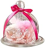 TEATSIGHT プリザーブドフラワー (白×ピンク) クリアケース入り