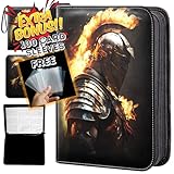 BargainCommerce プレミアム トレーディングカードバインダー 900枚 両面ポケットコレクションバインダー コレクターアルバムバインダー 野球カード スポーツカード ポケモンカードバインダー MTG TCG ブラック