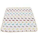 MagiDealノンスリップ正方形再生マット/ラグfor Kidsベビークロールラグカーペットインドアアウトドア再生テントNurseryパッドソフト& Thick – Fawn動物パターン