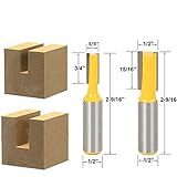 2 台の PC で 1/2 の「シャンク標準サイズ以下のマテリアル用ローラーダドルータビットセットの 3/8 の「 1/2 」のベニヤ合板ボード