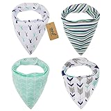 iZiv 4枚ベビービブ【食事用スタイ】防水よだれかけベビー0-2歳（カラー4）