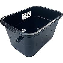 Amazon | 五色アクア メダカ飼育容器 36リットル 黒 オーバーフロー