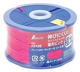 シンワ測定 ポリエステル水糸 リール巻 蛍光ピンク 極太 1.2mm 120m 78499