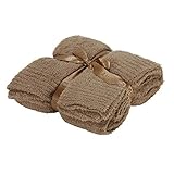 Barefoot Dreams ベアフットドリームス Cozy Chic Throw コージシック スロー シングルブランケット XS キャメル 503 [並行輸入品]