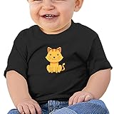 座っているネコさん　可愛い子供服 ベビーTシャツ 半袖 男の子 女の子 クルーネック カジュアル