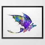 Dignovel Studios 11X14 Toothless Fury How to train your DRAGON Watercolor print Nursery decoration K
