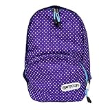 [アウトドアプロダクツ] OUTDOOR PRODUCTS キッズ リュック 男の子 女の子 子供 ジュニア 通学 通園 遠足 おしゃれ かわいい (ドット/パープル)