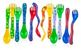 Nuby 4 Pack Spoon and Fork, Colors May Vary [並行輸入品]