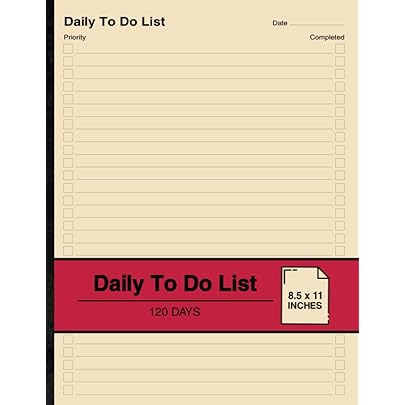 Floleo 60 Sheets Daily To Do List Notepad Notebook Library Card To Do - View #2