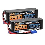 Powerhobby 4S / 4セル 14.8V 6500mAh 100C リポバッテリー EC5 ソフトケース 4セル (2パック) : Losi DBXLE XL-Eに適合