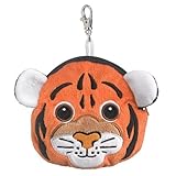 Tiger Stuffed Animal Plush Pouch Purse Animal Case Clip on Bag Animal Zipper Pouch Wallet Bag [並行輸入品