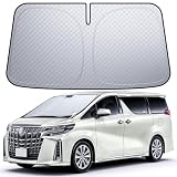 【6層断熱素材】 Lamicall トヨタ アルファード/ヴェルファイア 30系 フロントガラス サンシェード: 車サンシェード 日除け 車 クルマ フロントサンシェード, 車用 フロントガラス サンシェード 折り畳み式 カーシェード 断熱 カー用品 遮光 遮熱 uvカット 紫外線遮蔽 フロントサンシェード さんしえーど 擦り傷防止 断熱素材 暑さ対策 頑丈 収納ポーチ付き