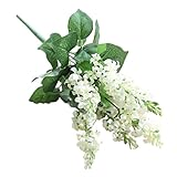 Transer Hyacinth 7ヘッド人工シルクフラワーリーフフェイクタトゥーホーム装飾ブライダルブーケ