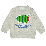 アスナロ（トップス トレーナー） はらぺこあおむし トレーナー ベビー 男の子 女の子 ERIC CARLE 刺繍90 Lベージュ