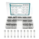 WMYCONGCONG 130個 6x30mm 13値 ガラス管 ヒューズ 0.5A/1A/2A/3A/4A/5A/6A/7A/8A/10A/15A/20A/25A 各10個 ファストブローグラスヒューズ キット [並行輸入品]