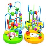 Children Kids Baby Colorful Wooden Mini Around Beads Educational Game Toy Baby & Toddler Toys > Acti