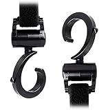 Anpro Baby Stroller Hooks with Adjustable Straps for Diaper Bags, Purse, Groceries by Anpro