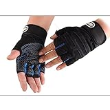 Tiptiper 運動リフレッシュ用ジムグローブ、通気性リフティングジムグローブトレーニングフィットネス用手首ラップエクササイズスポーツ（SIZE M）