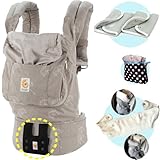 ベビーウエストベルト付エルゴベビー・抱っこ紐 【正規品2年間保証-SG認定付】 オーガニック・ダンデライオン (よだれパッド＋エルゴ収納用ポーチ＋ママ&ベビー両用カバー付）