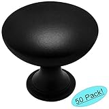 Cosmas ® 5305 FBフラットブラック従来ラウンドソリッドキャビネットハードウェアノブ – 1 – 1 / 4 "直径 – 50パック