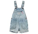 OshKosh B ' goshベビーGirls ' ROLL CUFF Shortalls US サイズ: 9 Months カラー: ブルー