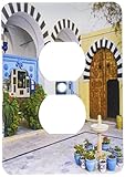 3dRose lsp_207658_6 Tunisia, Sidi Bou Said. Courtyard Of Dar Annabi, A Private Home. - 2 Plug Outlet