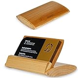 NiceCool ミントコンディショニング銀行カード＆IDカード、防止電子クレジットカードスキャン盗難、素晴らしいギフトを保つためにシャットウッドベストカードホルダービジネス名刺ホルダーケースギフトコ