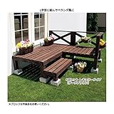 ウッドデッキ 【2： 6点セット/レギュラータイプ】 木製(天然木杉材) ダークブラウン 〔屋外/庭(ガーデン)〕 生活用品 インテリア 雑貨 インテリア 家具 その他のインテリア 家具 top1-d