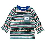 【秋冬物】 CHILD CHAMP(チャイルド チャンプ) 接結天竺幾何ボーダー長袖Tシャツ 90cm/NB NO.C-86153110