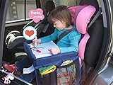 カーシートボード チャイルドシート兼用のお絵かきカーシートボード　子供に安全便利 紺色