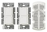Lutron MA-LFQ3-SW Maestro 300-Watt Multi-Location Digital Dimmer 1.5 Amp Fan Control with Companion 