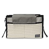 CUBY ベビーカー用バッグ ベビーカー マザーズバッグ ドリンク ホルダー 大容量 収納バッグ オーガナイザー 多機能小物入れ (グレー)